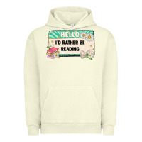 Pigment Pistachio hello id rather be reading Urban Hoodie - Artiststas
