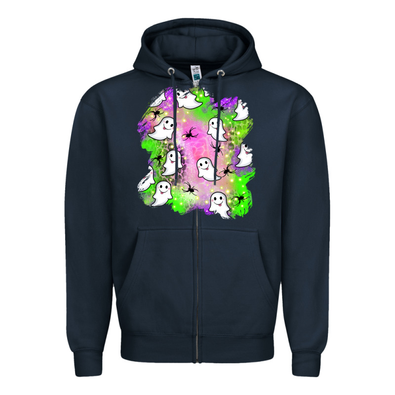 Ghost Halloween Patch Zipper Hoodie by BundleAndBundleShop | Teevron