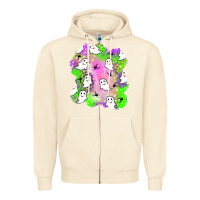Sandshell ghost halloween patch Zipper Hoodie - BundleAndBundleShop