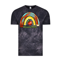 Cloud Black teacher life with rainbow Vintage Tee - texasbilliewilder