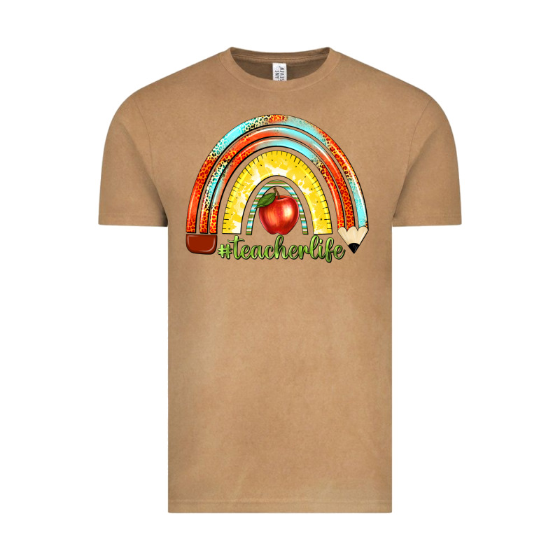 Teacher Life With Rainbow Vintage Tee by texasbilliewilder | Teevron