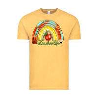 Vintage Mustard teacher life with rainbow Vintage Tee - texasbilliewilder