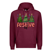 Burgundy festive af Premium Hoodie - MaliasSmallBusiness