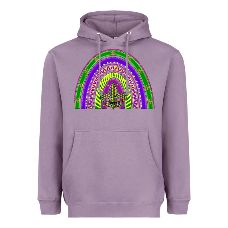 Mardi Gras Rainbow Heavyweight Hoodie by BarkalooDesign | Teevron