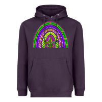 Plum mardi gras rainbow Heavyweight Hoodie - BarkalooDesign