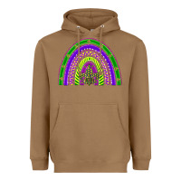 Toasted Coconut mardi gras rainbow Heavyweight Hoodie - BarkalooDesign