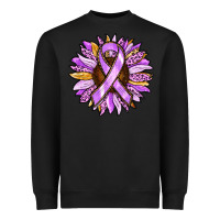 Black Cancer Awareness Sunflower Heavyweight Sweatshirt - RanaPortraitStore
