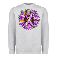 Heather Grey Cancer Awareness Sunflower Heavyweight Sweatshirt - RanaPortraitStore