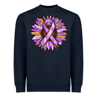 Navy Cancer Awareness Sunflower Heavyweight Sweatshirt - RanaPortraitStore