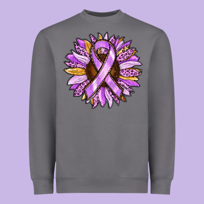 Heavyweight Sweatshirt Cancer Awareness Sunflower