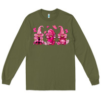 Army Green breast cancer gnomies Long Sleeve Tee - FaDigitalArtStudio