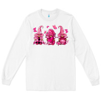 White breast cancer gnomies Long Sleeve Tee - FaDigitalArtStudio