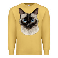Antique Gold siamese face Premium Sweatshirt - LillyAllenDesigns