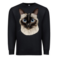 Black siamese face Premium Sweatshirt - LillyAllenDesigns