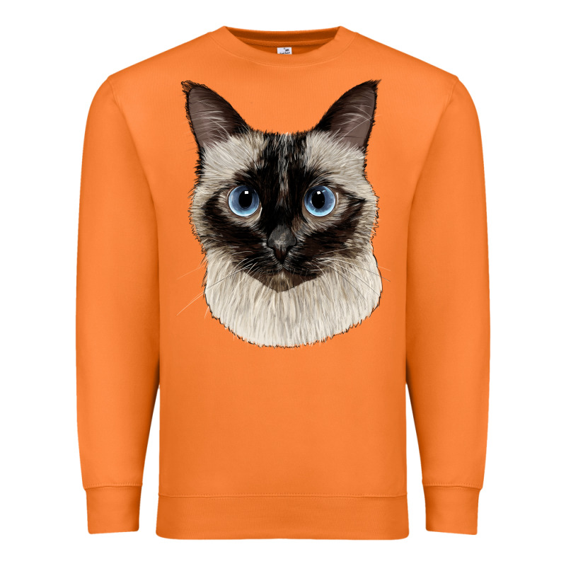 Siamese Face Premium Sweatshirt by LillyAllenDesigns | Teevron