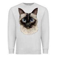 Dove Grey siamese face Premium Sweatshirt - LillyAllenDesigns