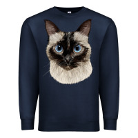 Navy siamese face Premium Sweatshirt - LillyAllenDesigns