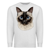 Oatmeal Heather siamese face Premium Sweatshirt - LillyAllenDesigns