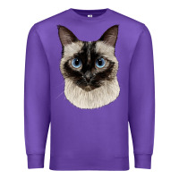 Purple siamese face Premium Sweatshirt - LillyAllenDesigns