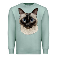 Seafoam siamese face Premium Sweatshirt - LillyAllenDesigns