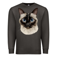 Smoke siamese face Premium Sweatshirt - LillyAllenDesigns