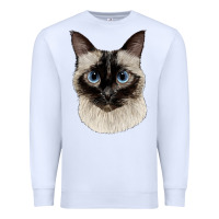 White siamese face Premium Sweatshirt - LillyAllenDesigns