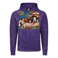 Cloud Purple American farm animals Vintage Hoodie - RanaPortraitStore