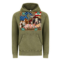 Vintage Olive American farm animals Vintage Hoodie - RanaPortraitStore