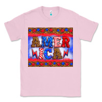 Bubblegum Pink america thunderbolt Classic Tee - HRA Design Shop