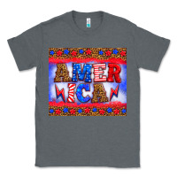 Charcoal Heather america thunderbolt Classic Tee - HRA Design Shop