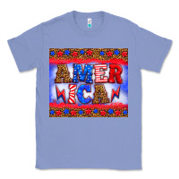 Colony Blue america thunderbolt Classic Tee - HRA Design Shop