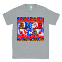 Heather Grey america thunderbolt Classic Tee - HRA Design Shop