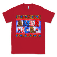 Red america thunderbolt Classic Tee - HRA Design Shop