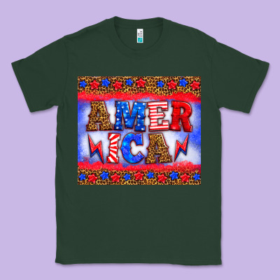 America Thunderbolt Classic Tee Designed By Hra Design Shop