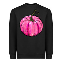 Black Breast Cancer Awareness Pink Pumpkin Heavyweight Sweatshirt - RanaPortraitStore
