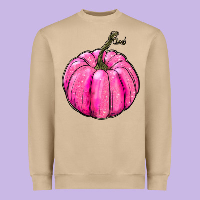Heavyweight Sweatshirt Breast Cancer Awareness Pink Pumpkin