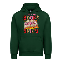 Forest Green i like my books extra spicy Urban Hoodie - Artiststas
