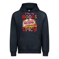 Navy i like my books extra spicy Urban Hoodie - Artiststas