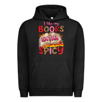 Pigment Black i like my books extra spicy Urban Hoodie - Artiststas