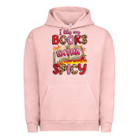 Pigment Salmon i like my books extra spicy Urban Hoodie - Artiststas