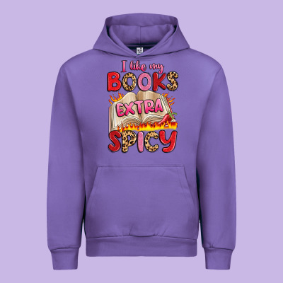 I Like My Books Extra Spicy Urban Hoodie Designed By Artiststas