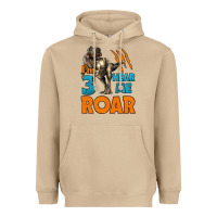 Mushroom i'm three hear me roar dinosaur birthday Heavyweight Hoodie - LillyAllenDesigns
