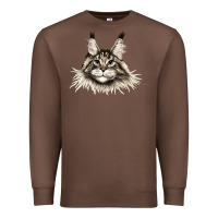 Chestnut Maine Coon Cat Face Premium Sweatshirt - LillyAllenDesigns