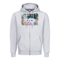 Heather Grey Western Green Cowhide Frame Zipper Hoodie - Bettercallsaul