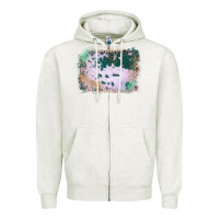 Oatmeal Heather Western Green Cowhide Frame Zipper Hoodie - Bettercallsaul