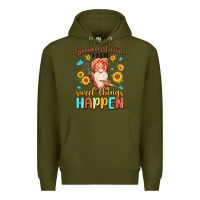 Army Green grandma's kitchen where sweet things happen Premium Hoodie - MaliasSmallBusiness