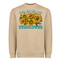 Just A Girl Who Loves Sunflower Heavyweight Sweatshirt | Teevron