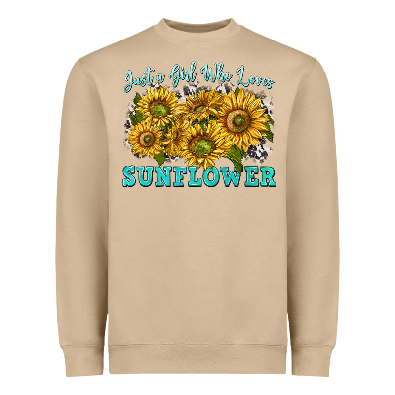 Just A Girl Who Loves Sunflower Heavyweight Sweatshirt by texasbilliewilder | Teevron