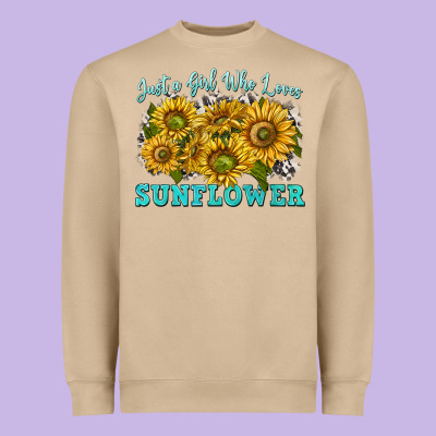 Just A Girl Who Loves Sunflower Heavyweight Sweatshirt Designed By Texasbilliewilder