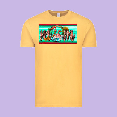 Flamingo Mom License Plate Vintage Tee Designed By Barkaloodesign
